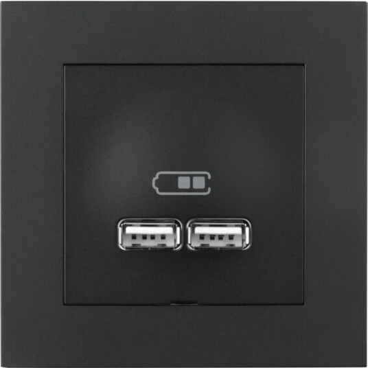 Elko Plus USB lader 2,1A I Sort - 6630079