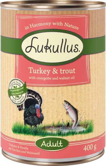 Lukullus Våtfôr & Ørret Kalkun 12 X 400 G