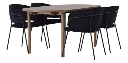 Spisegruppe Venture Home Andy Ø120 cm med 4st Selma Spisestoler
