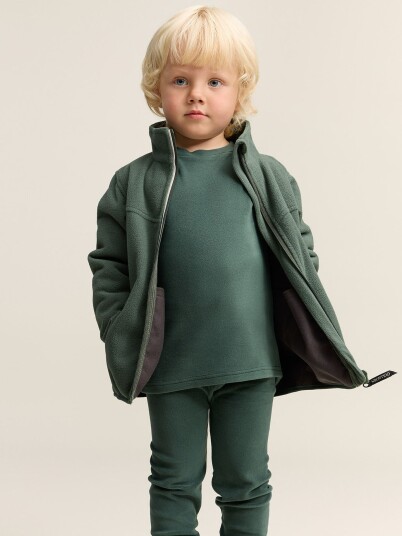 Gullkorn Jona Fleece sett Grønn 134/140