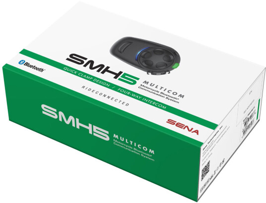 Sena SMH5 Multicom Bluetooth kommunikasjon systemet enkelt Pack en størrelse Svart