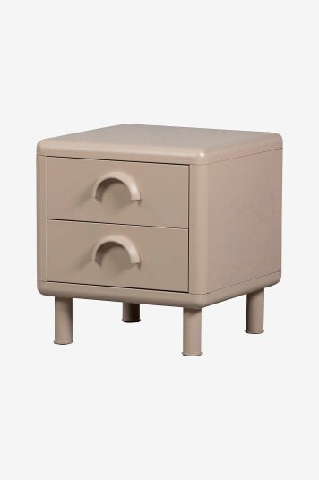WOOOD Rune Kommode/nattbord 2 skuffer Beige WOOOD Rune Kommode/nattbord 2 skuffer Beige