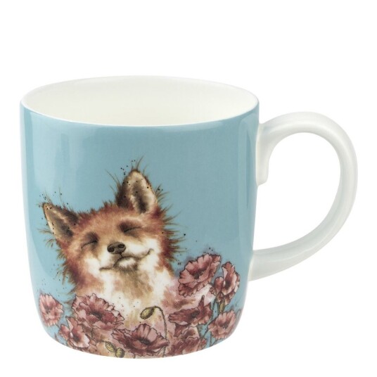 Wrendale Design  Fox in poppyfield kopp 40 cl