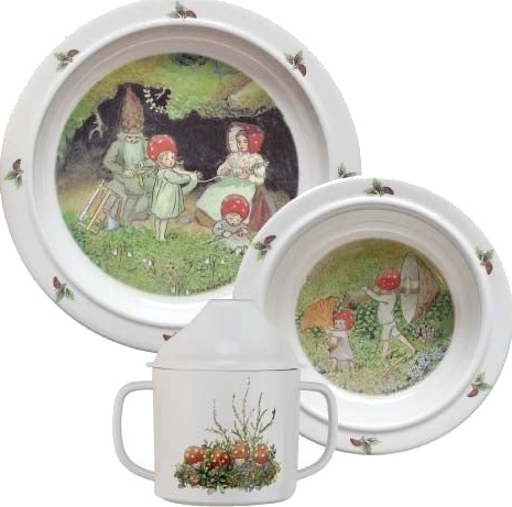 Elsa Beskow Tomtebobarna Barneservise 3 Deler