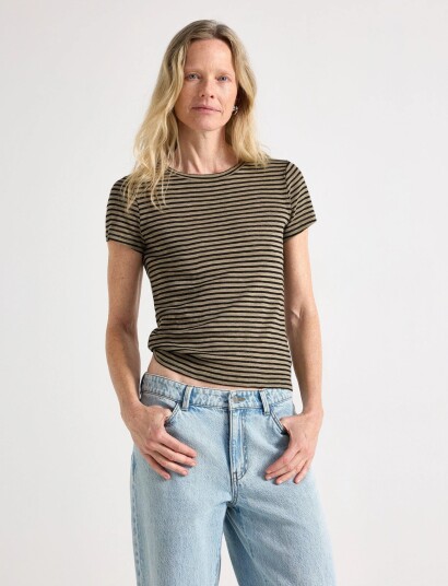 Lindex Top Bella Shortsleeve   Black   XS