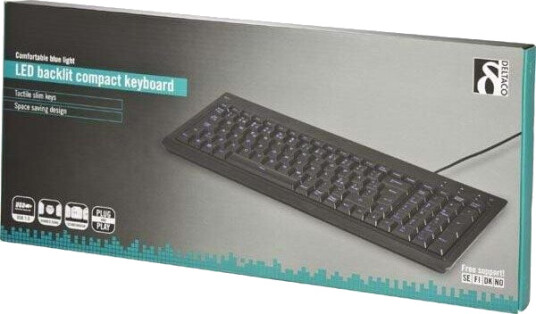 Deltaco TB-234 Nordisk Tastatur med Bakbelysning USB Svart Deltaco TB-234 Nordisk Tastatur med Bakbelysning USB Svart
