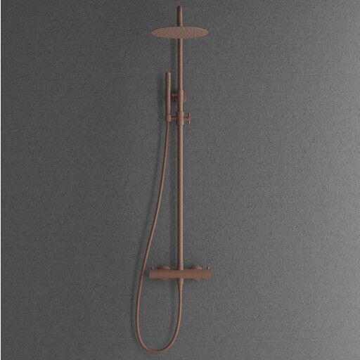 Scandtap Steel Pleasure 2 takdusjsett, Ø250 mm, rust Brun
