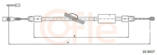 Tautrekk, håndbremse COFLE 10.9437 Tautrekk, håndbremse COFLE 10.9437
