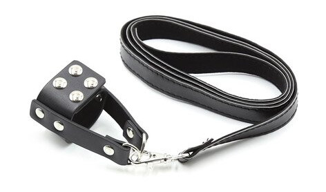 Cock Ring With Leather Leash