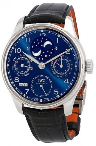 IWC Herreklokke IW503401 Portuguese Blå/Lær Ø44.2 mm