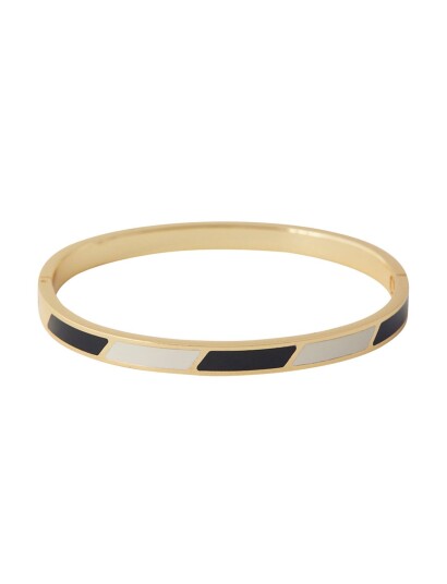 DESIGN LETTERS Striped Candy Bangle |Svart |L:6.5 cm