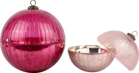 Hoff Krukke Julekule Rosa 2stk Hoff Krukke Julekule Rosa 2stk