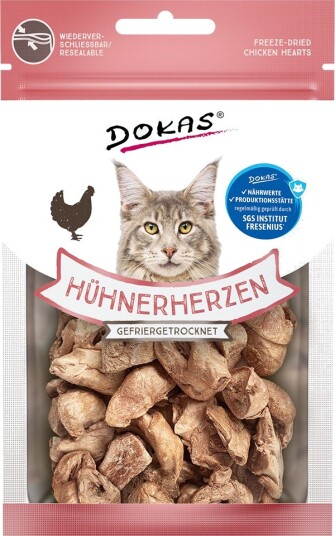 Dokas Frysetørkede Kyllinghjerter 15 G
