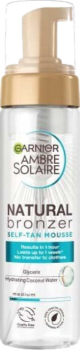 Garnier Ambre Solaire Natural Bronzer 200 ml Vegansk Selvbruningsmousse med Kokosvann Garnier Ambre Solaire Natural Bronzer 200 ml Vegansk Selvbruningsmousse med Kokosvann