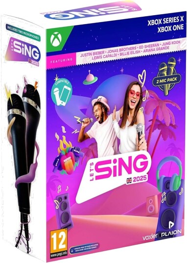 Let's Sing 2025 Karaoke pakke med 2 mikrofoner til Xbox One/Xbox Series X Let's Sing 2025 Karaoke pakke med 2 mikrofoner til Xbox One/Xbox Series X