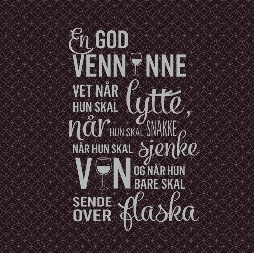 Serviett lunch 20 stk God venninne sort