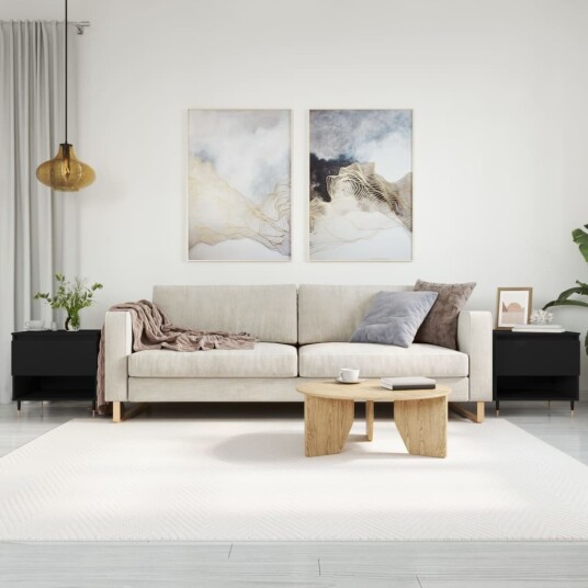  Salongbord 2 stk svart 50x46x50 cm konstruert tre 8721012112063