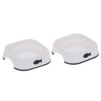 Zooplus Exclusive Little Fish Plastskåler 2-Delt Sett 2 X 200 ml L 13.5 X B 13.5 cm