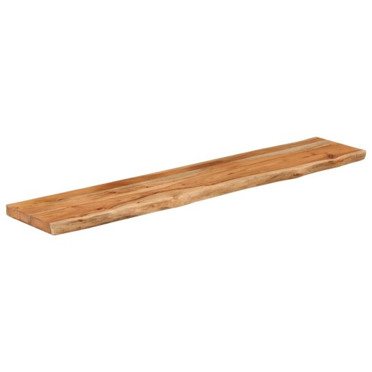  Vegghylle 110x20x3,8 cm rektangulær heltre akasie naturlig kant 8721012090040