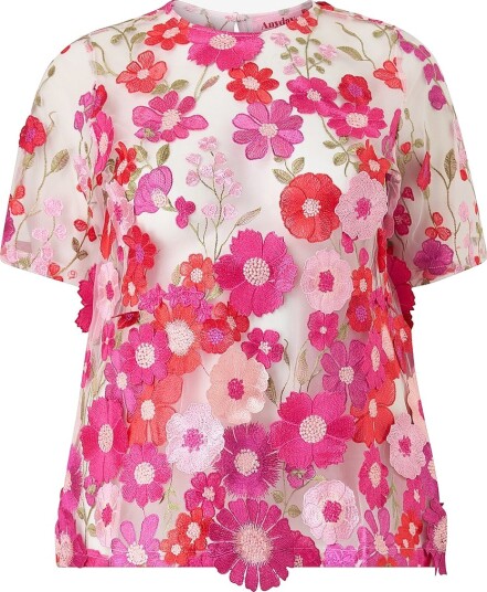 Anyday Bluse Any flora 493 Rød Anyday Bluse Any flora 493 Rød
