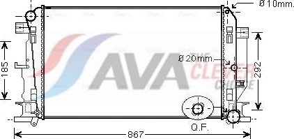 AVA COOLING SYSTEMS MS2402 Radiator, motorkjøling