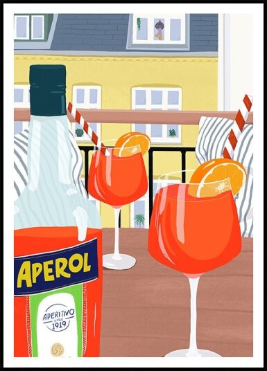 Balcony "Hygge" Poster Plakat / 40x50cm