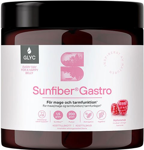 GLYC Sunfiber®Gastro med bringebærsmak 200 g