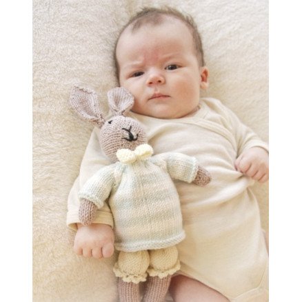 Mr Bunny by DROPS Design Baby Bamse Strikkeoppskrift