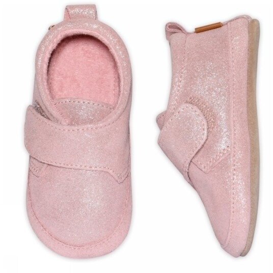 MELTON Rose Grey Shimmer Lær Tøfler 26-27 MELTON Rose Grey Shimmer Lær Tøfler 26-27