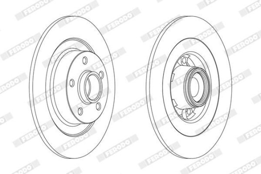 Bremseskive FERODO DDF1725C-1 Bremseskive FERODO DDF1725C-1