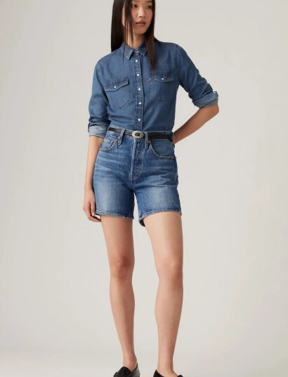 Levi"s® 501 Mid Thigh Short Blue Beaut - Blue - 24