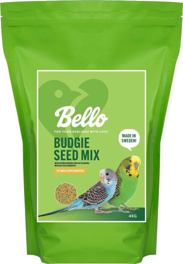 Bello Budgie Seed Mix Fuglemat til Undulat 4kg