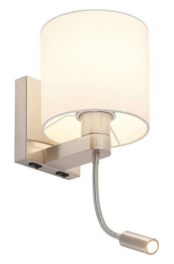 Lucande Brinja vegglampe fleksibel LED-arm, hvit