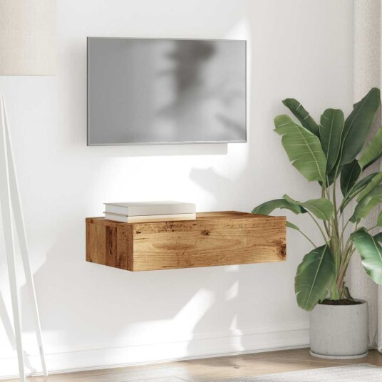 TV-benk med LED-lys gammelt tre 60x35x15,5 cm 8721158555328 TV-benk med LED-lys gammelt tre 60x35x15,5 cm 8721158555328