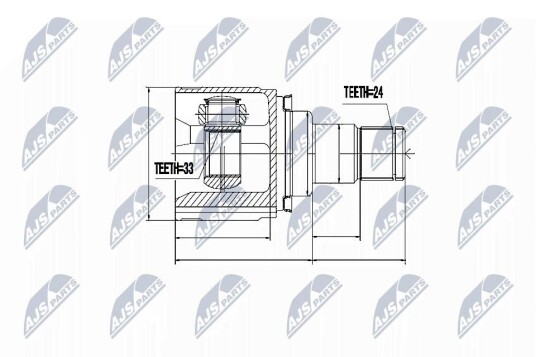 Nty Drivknute drivaksel NTY NPW MS 037