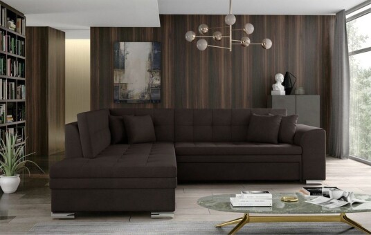 Seksjonssofa Eltap Pieretta 260x207x78 cm Jasmine 29 Brun Venstre