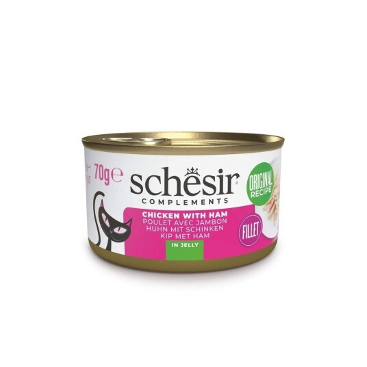 Schesir Complements Cat Chicken With Ham In Jelly 70G