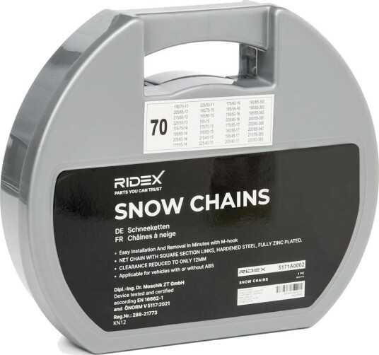 RIDEX 5171A0002 Snøkjettinger
