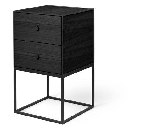 Audo Frame 35 Sidebord med 2 Skuffer i Sort Ask