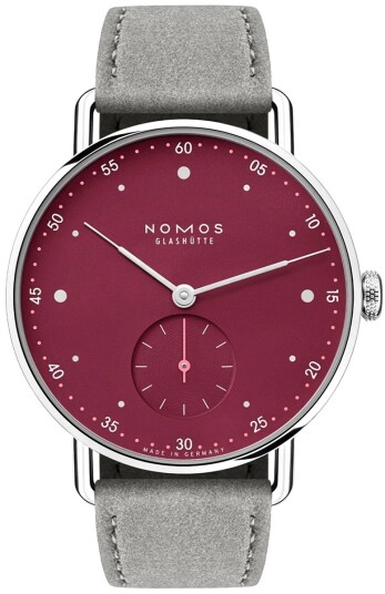Nomos Glashütte Dameklokke N 1123 Metro Rød/Tekstil Ø33 mm Nomos Glashütte Dameklokke N 1123 Metro Rød/Tekstil Ø33 mm