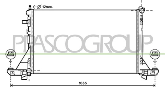PRASCO DS962R003 Radiator motorkjøling