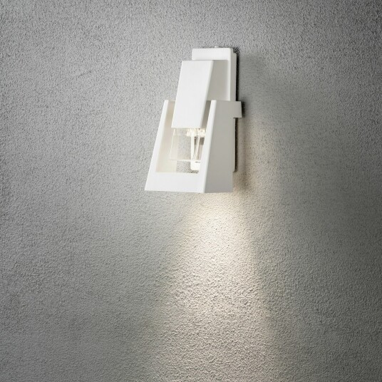 Konstsmide Potenza vegglampe ned - Hvit