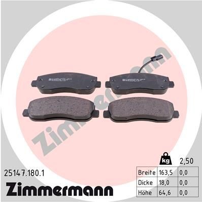 Bremseklosser ZIMMERMANN 25147.180.1