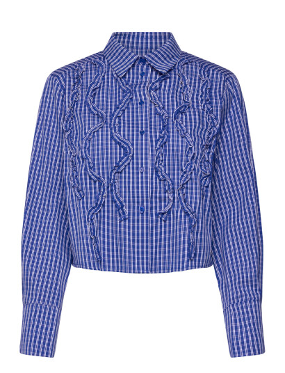 Minus Mskesia Cropped Shirt Blue 40 Minus Mskesia Cropped Shirt Blue 40