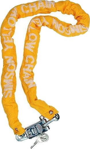 Kjettinglås Simson Yellowchain XL 7 mm x 120 cm Inkludert 2 nøkler gul