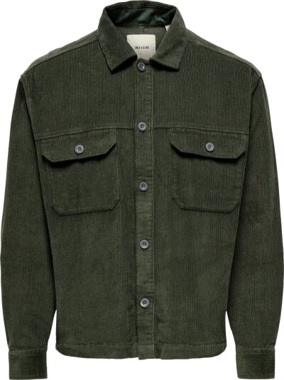 Only & Sons Simon Cord Relax Shirt Grå XL