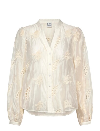 ROUGE EDIT Roudora L/S V Neck Shirt Cream 38