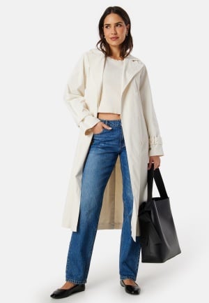 BUBBLEROOM Belted Midi Trenchcoat Winter white 36 BUBBLEROOM Belted Midi Trenchcoat Winter white 36