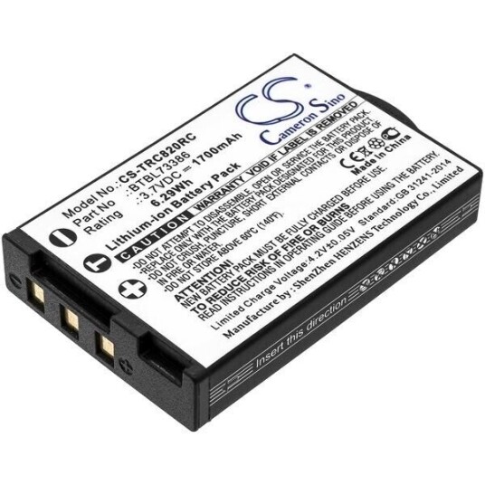 Universal Remote Control Batteri (1700 mAh 3.7 V, Sort) passende til Universal Remote Control TRC-1080