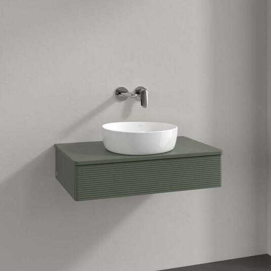 Villeroy & Boch Antao Servantskap med 1 skuff 80x50x19 cm m/lys Grønn Matt Villeroy & Boch Antao Servantskap med 1 skuff 80x50x19 cm m/lys Grønn Matt
